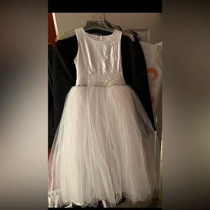 Beautiful girls white communion or bridesmaid dress